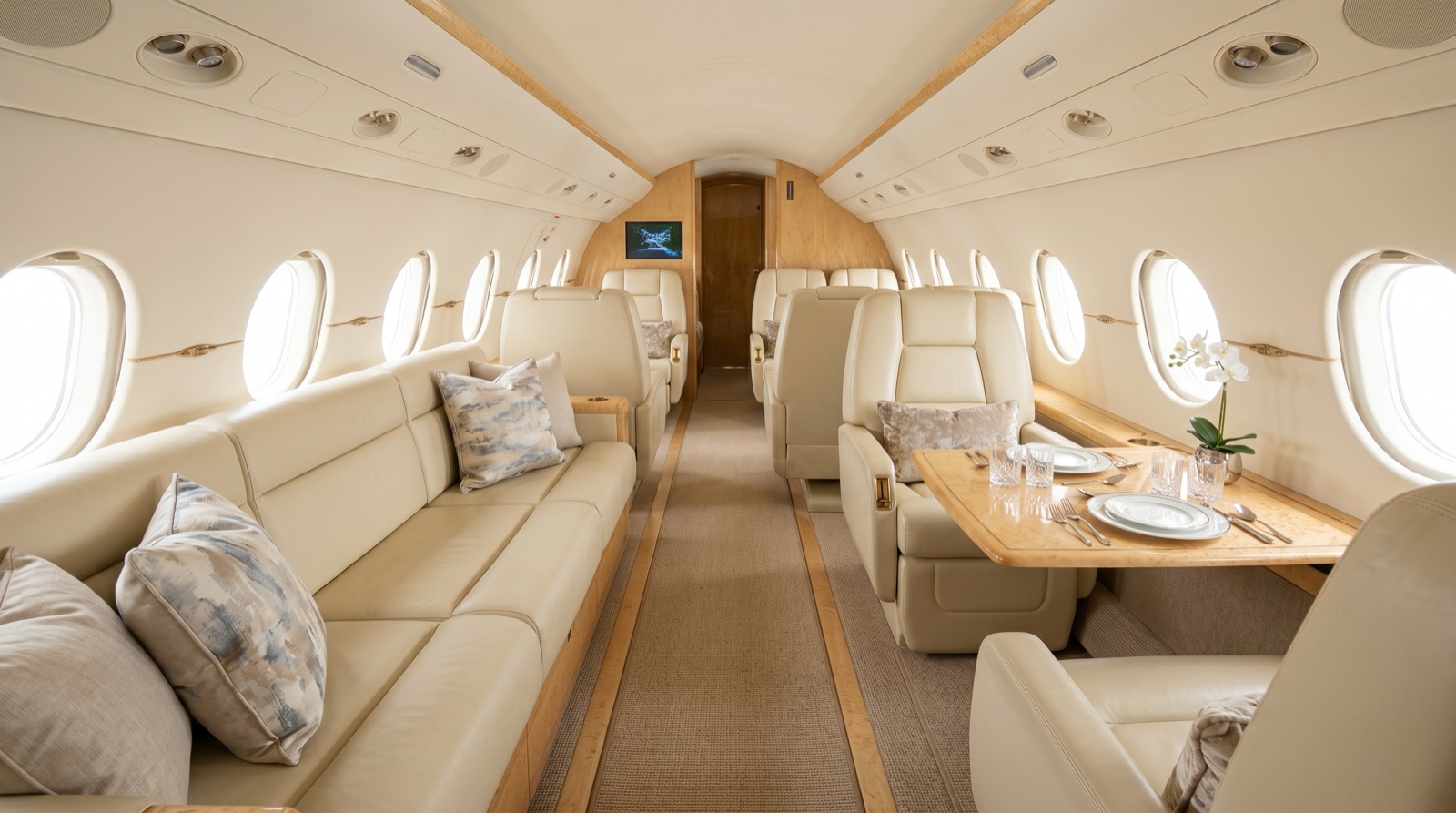Bombardier Challenger 600 cabin interior