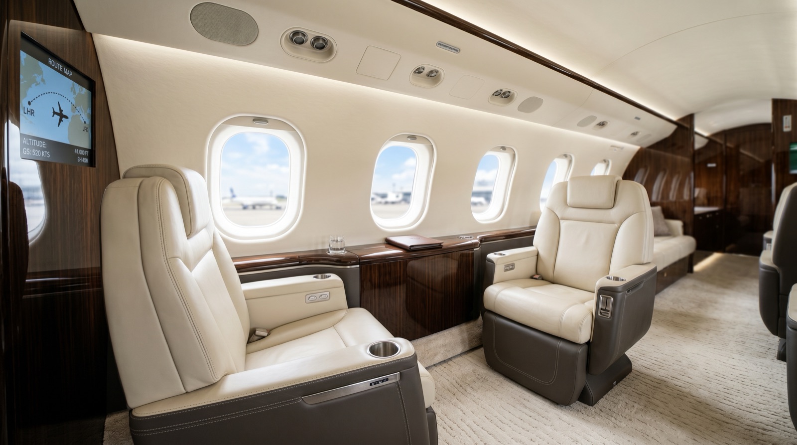 Bombardier Global 7500 luxury cabin - Trans World Jets charter fleet