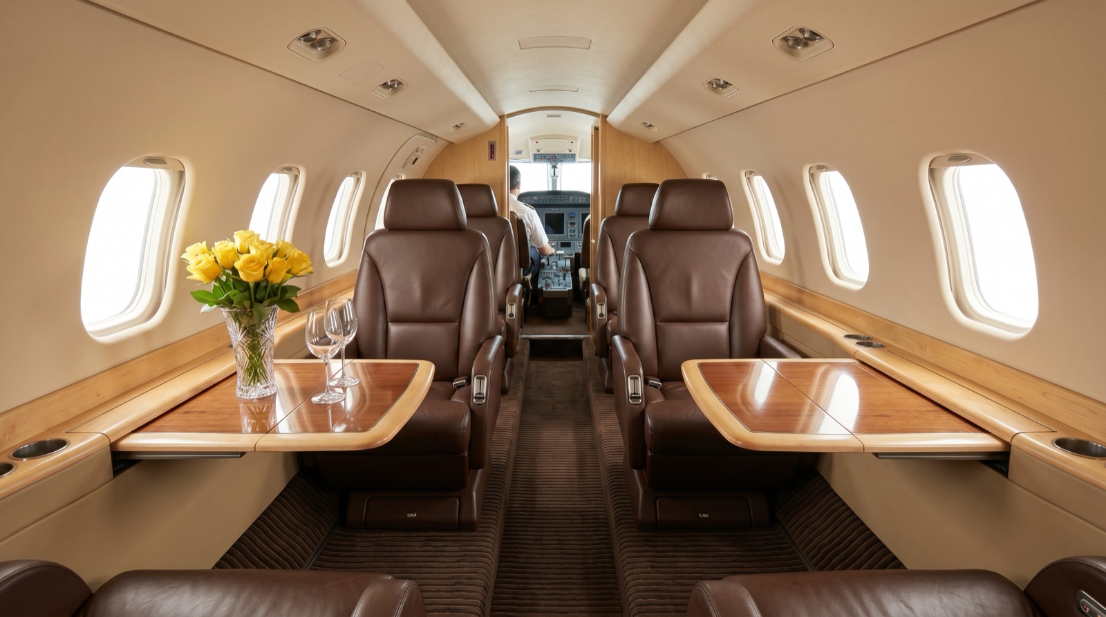 Bombardier Learjet 45 cabin interior