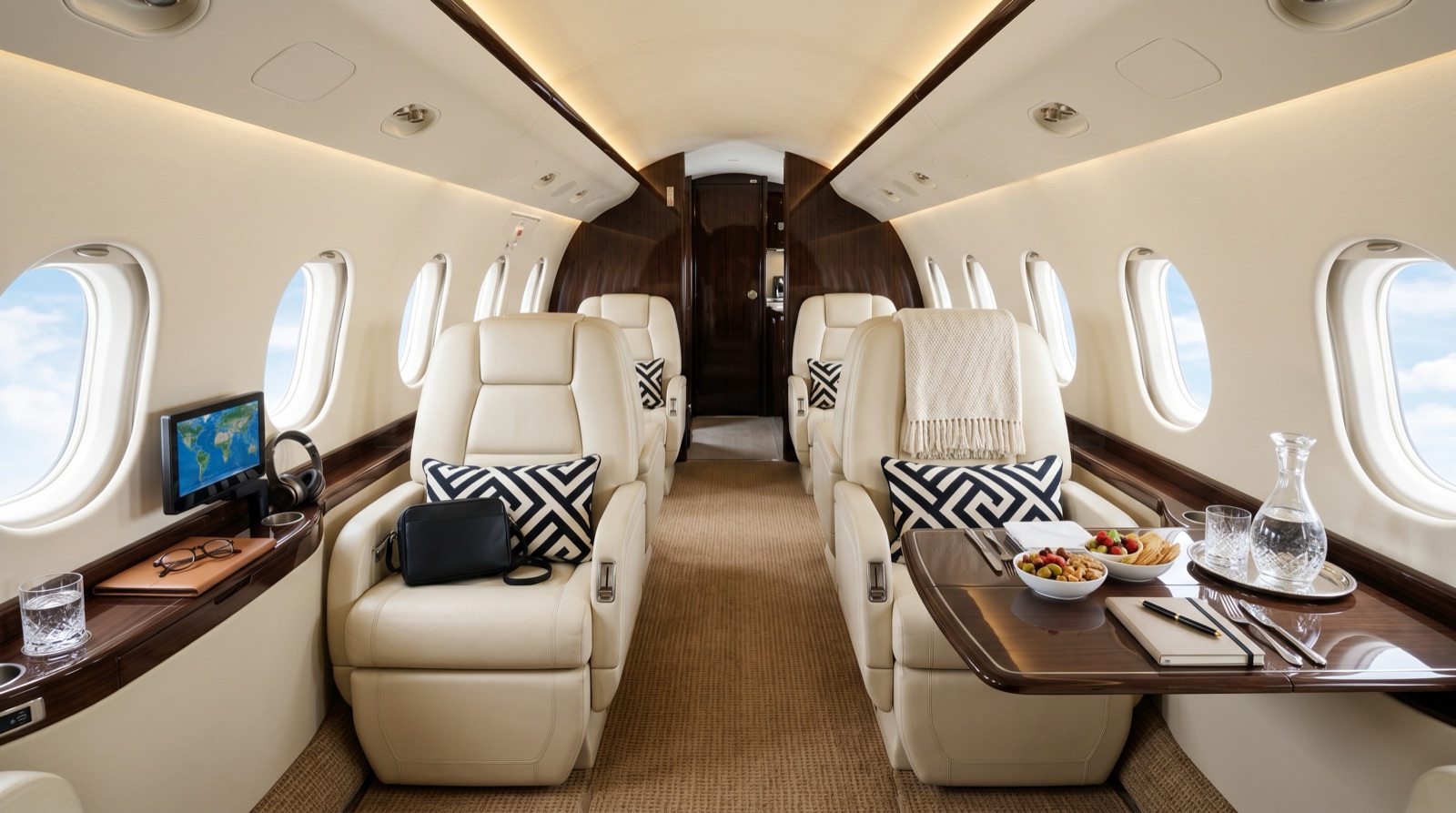 Dassault Falcon 2000LXS cabin interior