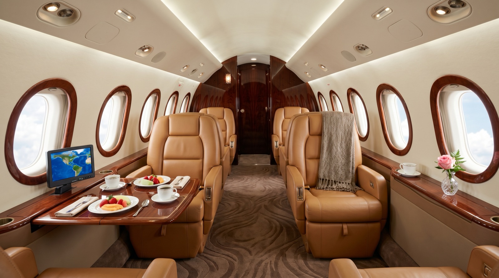 Dassault Falcon 900LX cabin interior
