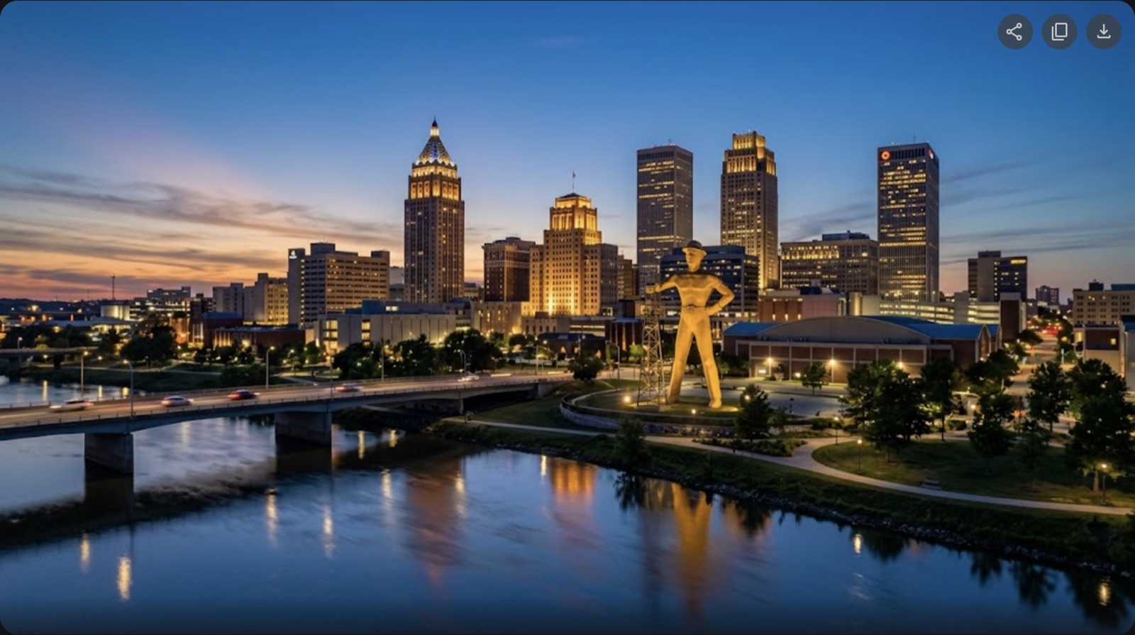 Private jet charter to Tulsa
