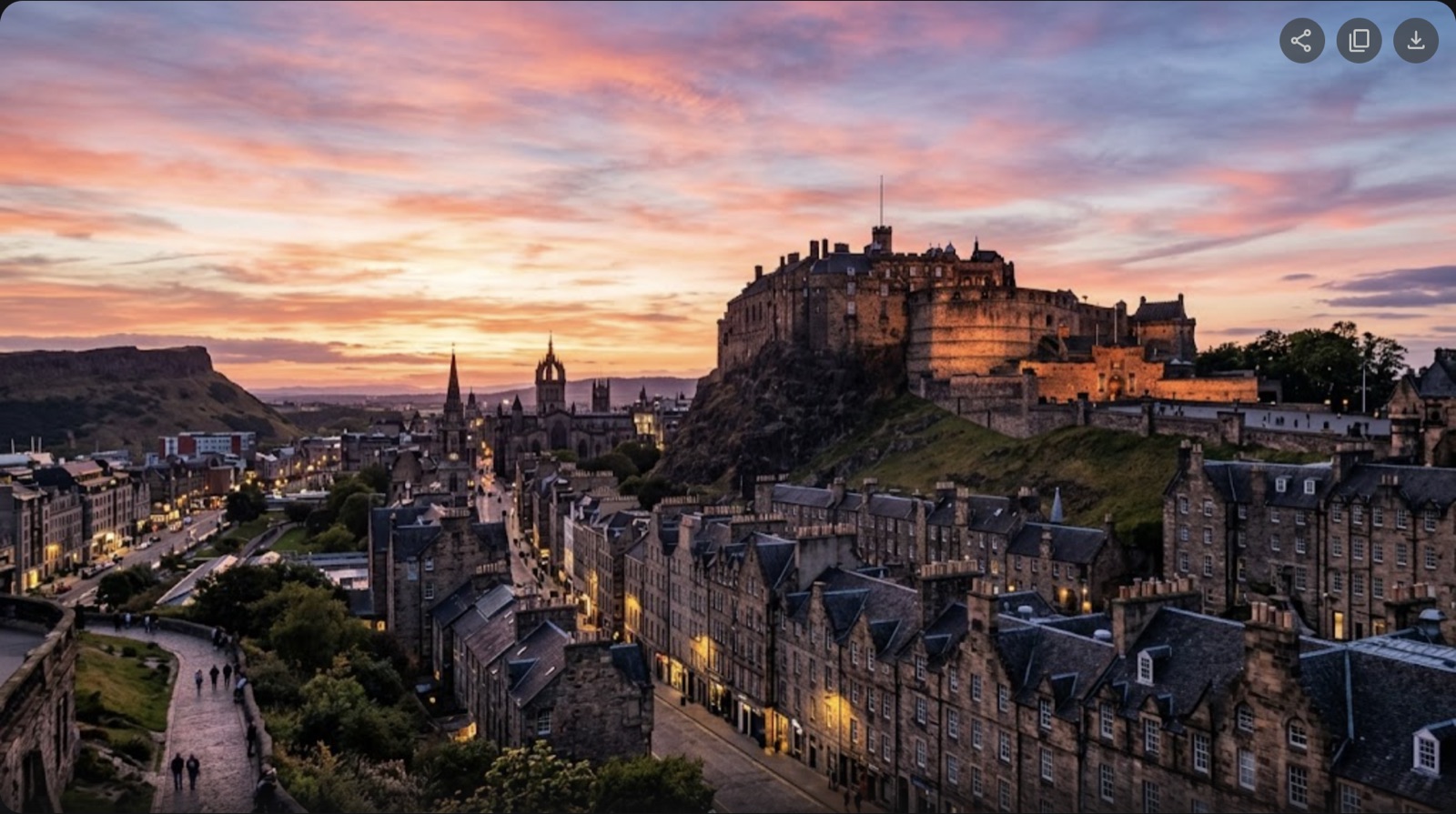 Private jet charter to Edinburgh