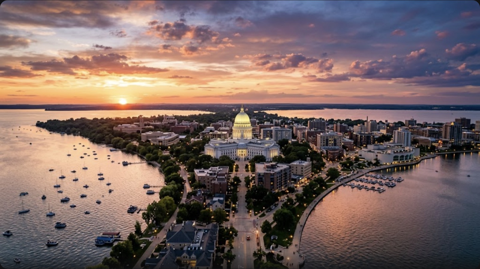 Private jet charter to Madison