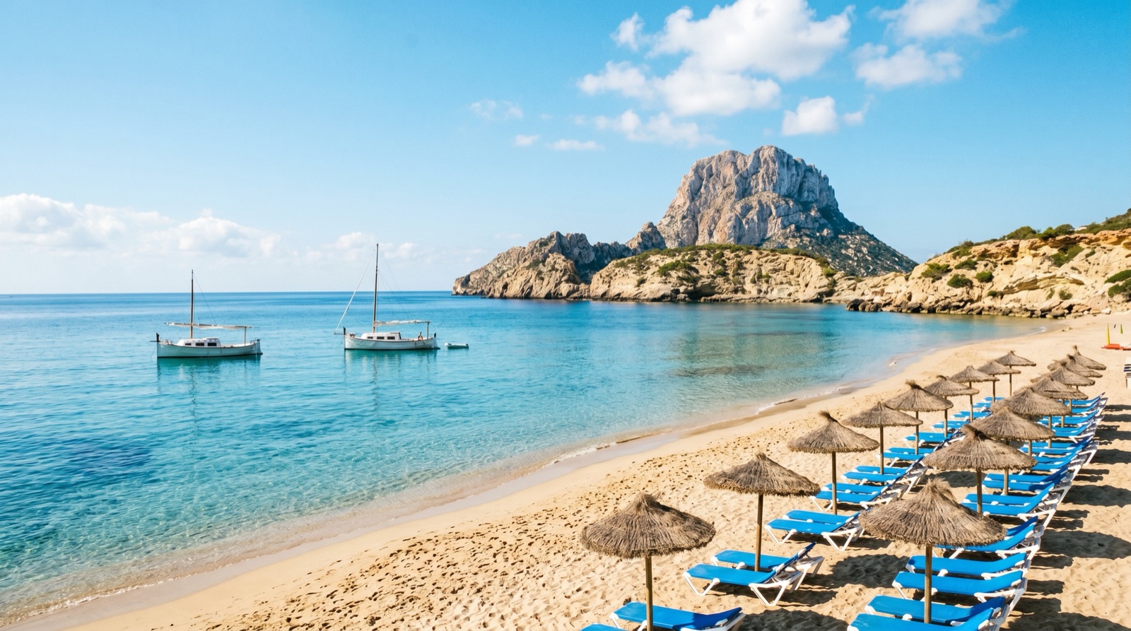 Ibiza beach coastline